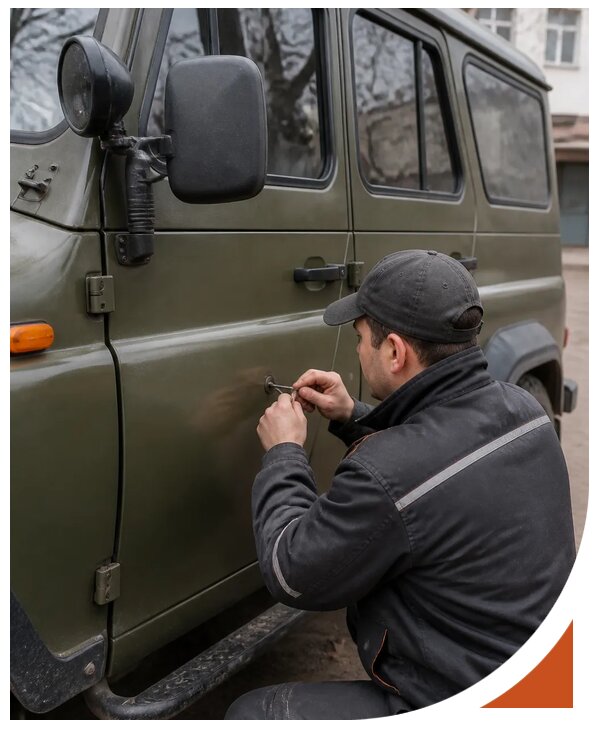 Профессиональное вскрытие автомобиля УАЗ без повреждений в Сланцах